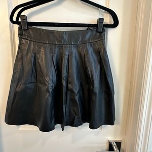 Banana Republic Black Leather Skirt
